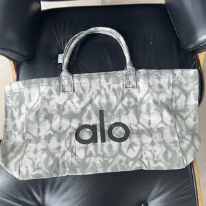 ALO Gray Canvas Large Gym Bag Travel Training Carry-On